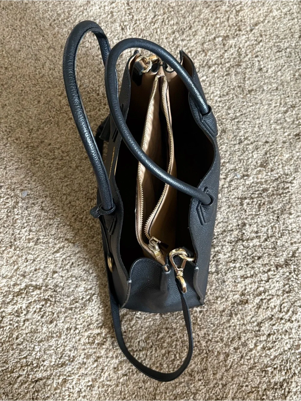 Michael Kors Mercer Large Black Pebbles Leather Tote bag